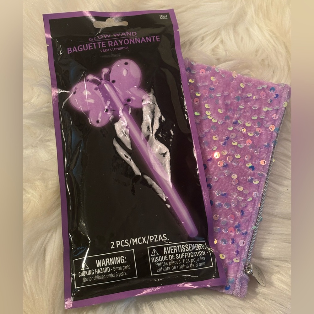 Ipsy Makeup Bag and Glow Butterfly Wand